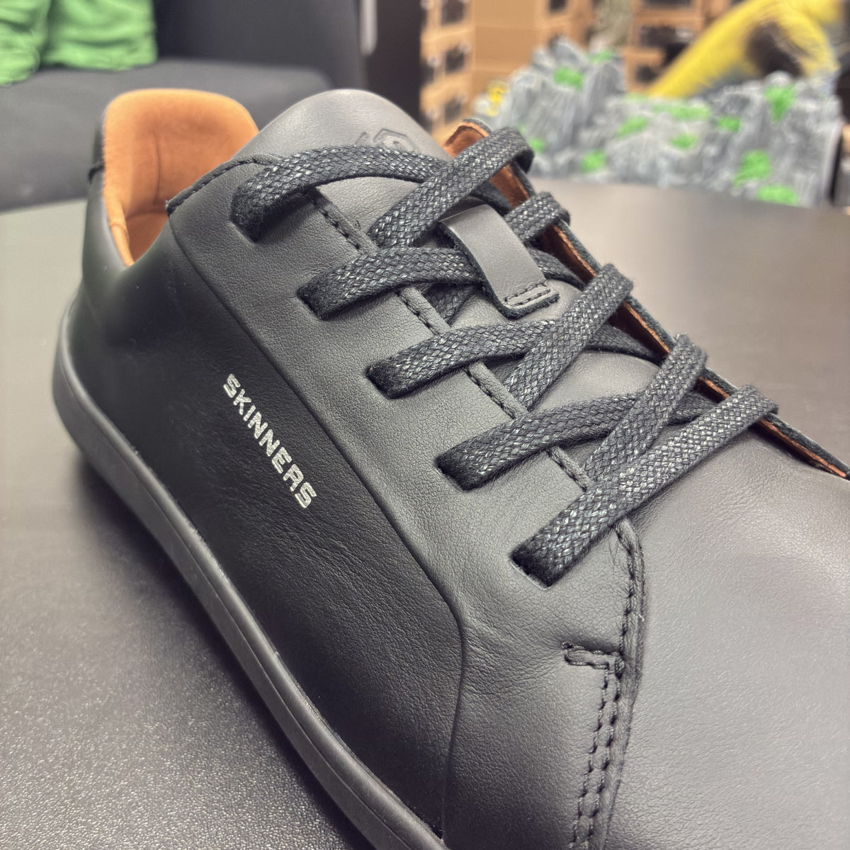 Gewachste Schnürsenkel schwarz