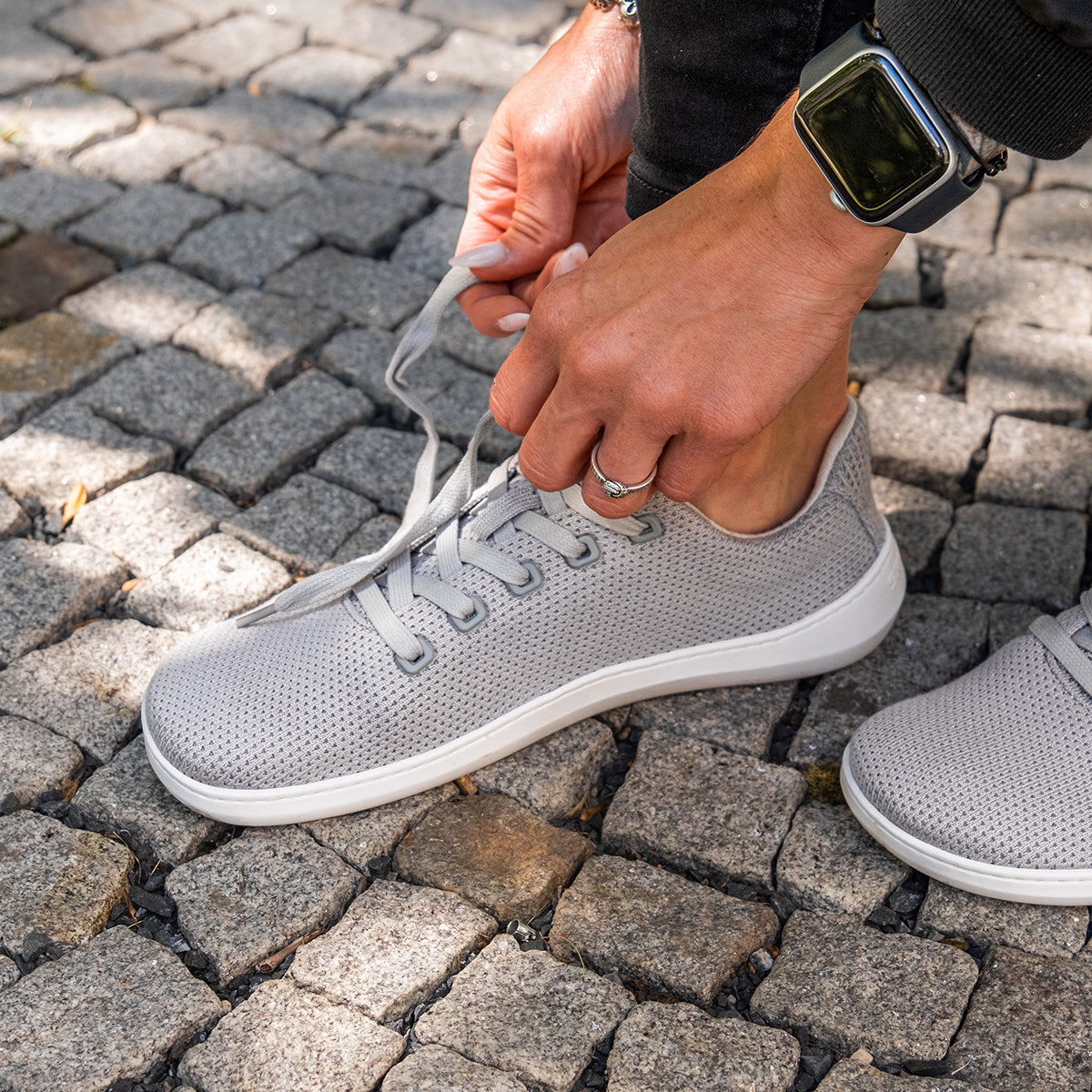 Textile Shoelaces Grey
